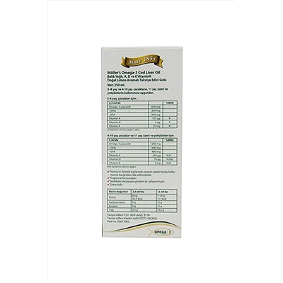 Möllers Omega 3 Balık Yağı Şurubu Limon Aromalı 250 Ml