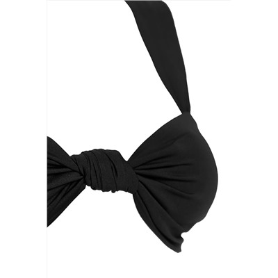 Черный топ бикини с узлом без косточек TBESS24BU00130
