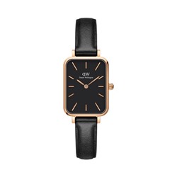 Reloj de cuarzo de piel y chapado en oro rosa Sheffield
