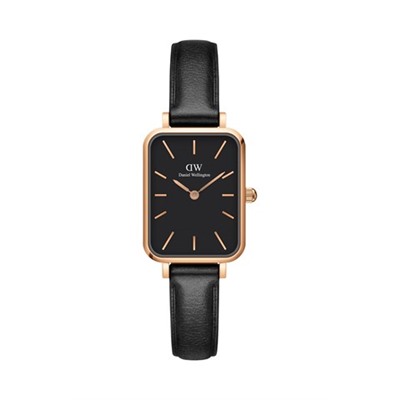 Reloj de cuarzo de piel y chapado en oro rosa Sheffield