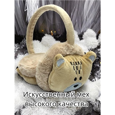 Меховые наушники Мишки детские 2-14 лет регулируемые Арт 11 тип 1