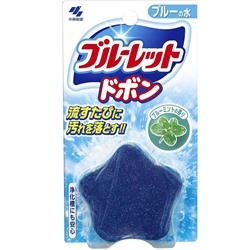Kobayashi Таблетка "Bluelet Dobon" для бачка унитаза с эффектом окрашивания воды «Bluelet - мята» 60 г / 72