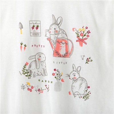 Джемпер для девочки MINAKU Pretty garden, рост 86-92 см, белый