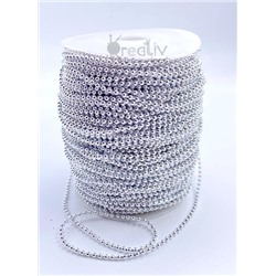 Бусины Жемчуг на бобине/ 3мм/ цв.серебро/ уп.100м/ фас.1рул.