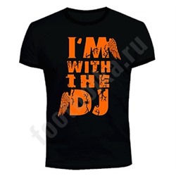 Футболка "I'm with the DJ" светится в УФ