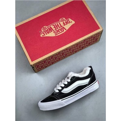 Утепленные кроссовки Van*s Vans official Knu Skool классические черно-белые плюс бархат