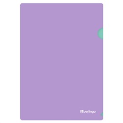 Папка-уголок Berlingo "Haze" А4, 200мкм, софт-тач, двухцветная, мятная/сиреневая