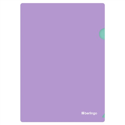 Папка-уголок Berlingo "Haze" А4, 200мкм, софт-тач, двухцветная, мятная/сиреневая