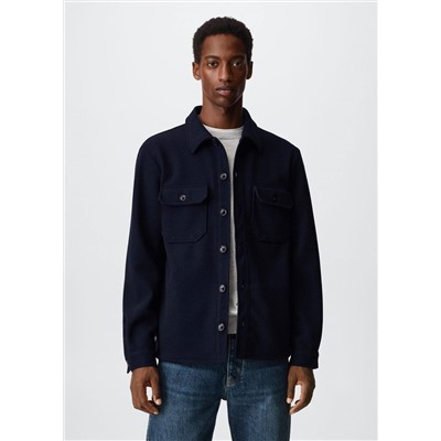 Sobrecamisa textura bolsillos -  Hombre | MANGO OUTLET España