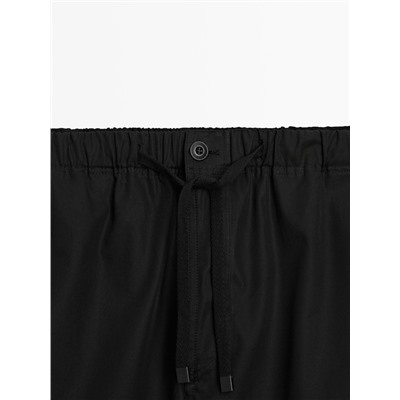 Pantalón cargo algodón sarga jogger fit
