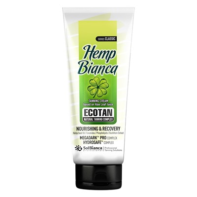 Крем для улучшения загара Hemp Bianca с маслом семян конопли, церамидами, фосфолипидами и экстрактом облепихи, 125 мл, бренд - SOL BIANCA