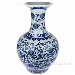 Ваза "Шинуазри Blue" (керамика), D25xH60 см