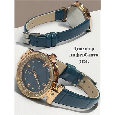 Часы наручные женские BOLUN Ч 19/2 темно-бирюзовый ремешок