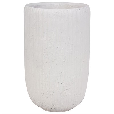 Кашпо Nobilis Marco "Ribs grey Jar" (файберклэй), D12хH20 см