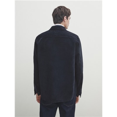 Sobrecamisa pana relaxed fit bolsillos pecho
