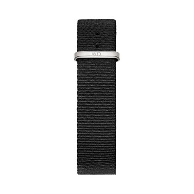 Reloj de cuarzo de poliéster Classic Cornwall - Negro y plateado