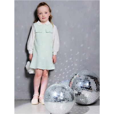 Сарафан для девочки, MINAKU :Party Dress, цвет зеленый, рост 110 см