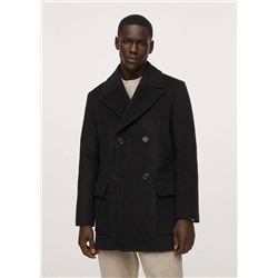 Abrigo lana cruzado -  Hombre | MANGO OUTLET España