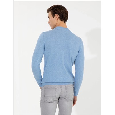 Blue Melanj Slim Fit Half Fisherman воротник основной трикотаж казах