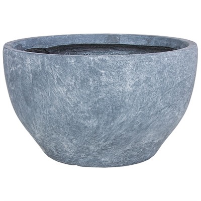 Кашпо Nobilis Marco "Stone graphite Round" (файберглас), D31,5хH18 см