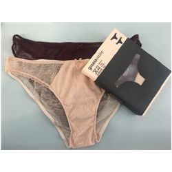 Pack suite8 3/5008 (2) трусы жен.ЛИКВИДАЦИЯ`слипы (46-48 / черный/бежевый)