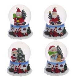 Фигурка декор в стекл шаре "Дед Мороз/Снеговик", D4,5 см, L5 W5 H6 см