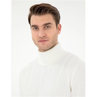 Ekru Slim Fit Fishman Fisherman Sece Sheam Смешанный трикотажный свитер