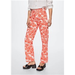 Jeans rectos estampados -  Mujer | MANGO OUTLET España