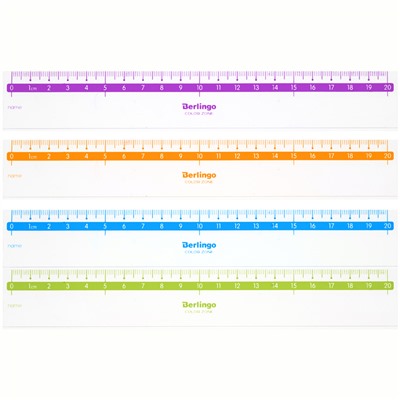 Линейка 20см Berlingo "Color", пластиковая, прозрачная