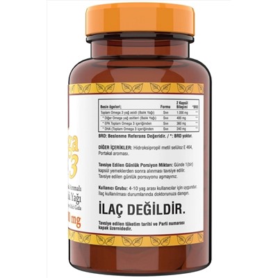 Ncs ® Omega 3 Balık Yağı 500 Mg Epa Dha 102 Детская