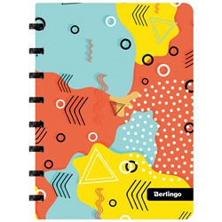 Бизнес-тетрадь А5+, 80л., Berlingo "Memphis", клетка, на кольцах, с возм. замены блока, 80г/м2, пластик. обложка 700мкм, линейка-закладка