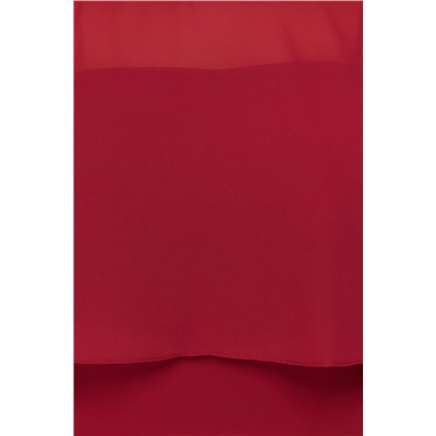 Burgundy Cape Подробное шифоновое платье большого размера