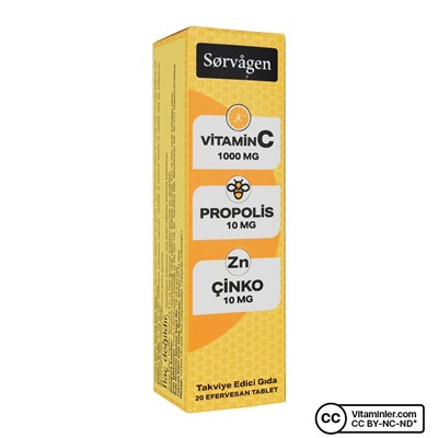 Sorvagen Vitamin C Propolis Zinc 20 шипучих таблеток