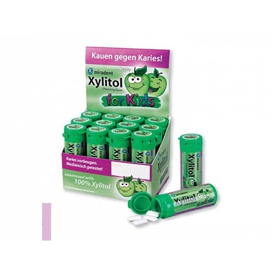 Жевательная резинка miradent Xylitol For Kids яблоко