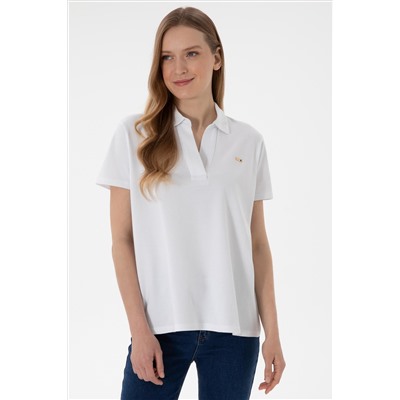 Женщина White Basic T -Fish Surprise Discount в корзине