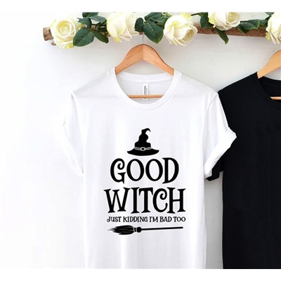Футболка женская приталенная Good witch метла