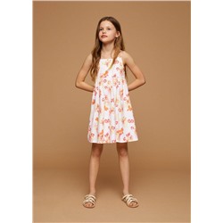 Vestido algodón flores -  Niña | MANGO OUTLET España