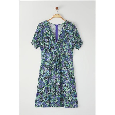 Blue A-Kesim/Bell Flower Well Dress Tbbss24ah00122