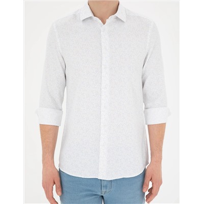 Рубашка с длинным рукавом с лимоном Slim Fit
