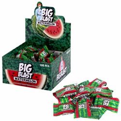 Жевательная резинка BIGBLAST со вкусом арбуза, 100 шт. по 4 г в шоу-боксе, ТУРЦИЯ, УТ-00002282