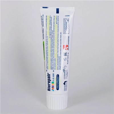 Зубная паста Biorepair Junior со вкусом мяты (от 6 до 12 лет), 75 мл