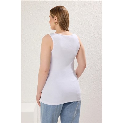 Белый аксессуарный вязаный вязание Blought Blouse TBBSS25AF00091