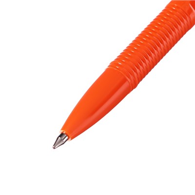 Ручка шариковая ErichKrause R-301 Orange Stick, узел 0.7 мм, чернила красные, длина линии письма 2000 метров, штрихкод на ручке