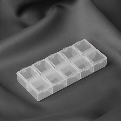 Органайзер для хранения мелочей, 10 ячеек, 13.5×6.5×2 см, прозрачный