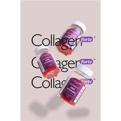 Витамины для волос Collagen Forte Platinum для женщин, 60 жевательных таблеток, 120 г, биотин, фолиевая кислота, поддержка красоты ваших волос