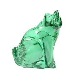 Кошка из малахита 54*33*71мм, 208гр.