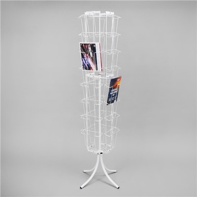 Стойка вращающаяся для прайсов, напольная, 32 кармана А4, 50×50×180
