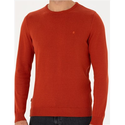 Kiremit Slim Fit Bicycle Neck Basic Knitwear Казах