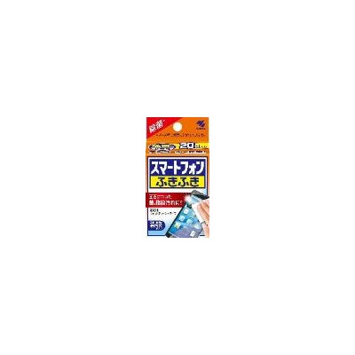 Kobayashi Влажные салфетки "Smartphone Cleaner" для очищения экрана цифровой техники и линз очков (с антибактериальным действием / в индивидуальной упаковке, 20 шт.) / 96