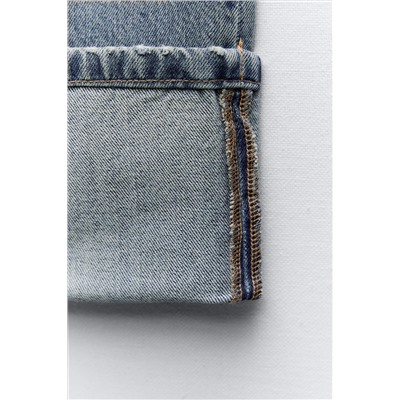 JEANS TRF BOYFRIEND FOLDED ROTOS TIRO MEDIO